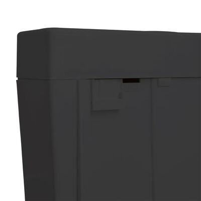 vidaXL Toiletstortbak met watertoevoer onderin 3/6 L zwart