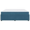 vidaXL Bedframe met matras Blauw 200 x 200 cm Stof