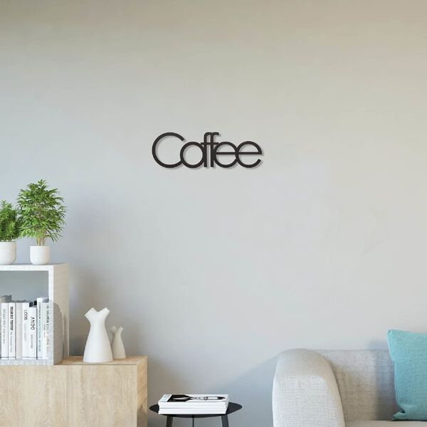Homemania Wanddecoratie Words 50x17 cm staal zwart