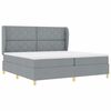 vidaXL Boxspringbed met Matras Donkergrijs 90x190 cm Lichtgrijs