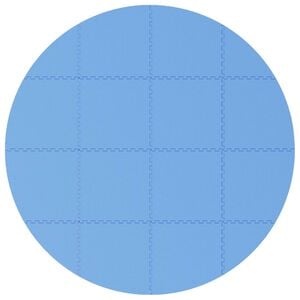vidaXL Zwembad Grondmat 16 st &Oslash; 235 cm Rond EVA Schuim Blauw