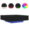 vidaXL Salontafel met LED Stripverlichting Zwart eiken Bewerkt hout
