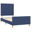 vidaXL Bedframe met hoofdeinde stof blauw 90x190 cm
