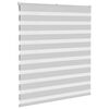 vidaXL Zebra rolgordijn 135x150 cm stofbreedte 130,9 cm lichtgrijs