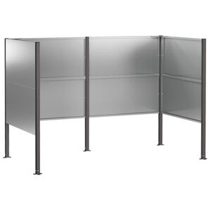 vidaXL Afvalcontainer scherm 167 x 85 x 113 cm Gegalvaniseerd staal
