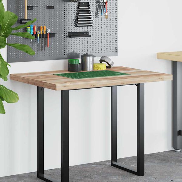 vidaXL Bureaublad 80x70x4 cm onbehandeld massief acaciahout