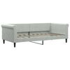 vidaXL Slaapbank 90x190 cm fluweel lichtgrijs