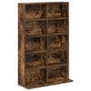vidaXL CD Kast Gerookt eiken 65 x 23,5 x 97,5 cm Bewerkt hout