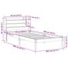 vidaXL Bedframe zonder matras massief grenenhout wit 75x190 cm