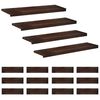vidaXL Traplopers 16 st 90 x 30 x 2 cm Donkerbruin Massief beukenhout