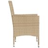 vidaXL Tuinstoelen 2 st met kussens poly rattan beige