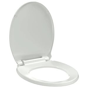 vidaXL Toiletbril soft-close ovaal wit