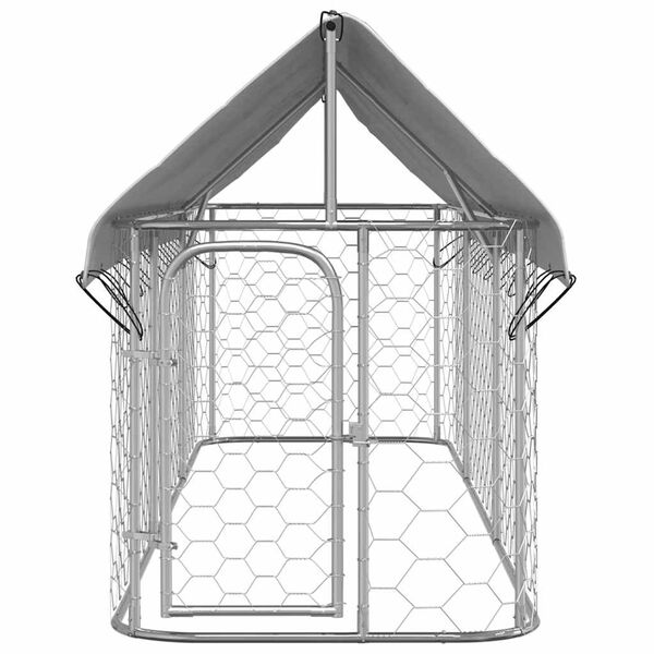 vidaXL Hondenkennel voor buiten met dak 400x100x150 cm