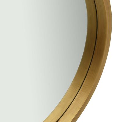 vidaXL Wandspiegel met band 50 cm goudkleurig