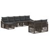 vidaXL Tuinbankenset 9 st Grijs poly rattan