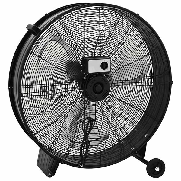 vidaXL Trommelventilator industrieel 187,7 W 77 cm zwart