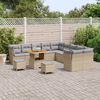 vidaXL Tuinbankenset 13 pcs Beige poly rattan