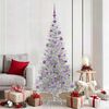vidaXL Kerstboom met 300 LED met standaard Zilver 180 cm PET