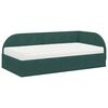 vidaXL Hoekbedframe met Matras met hoofdeinde 2 pcs Groen Fluweel