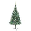 vidaXL Kunstkerstboom met 300 LED Groen 210 cm PVC en Staal