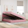 vidaXL Opbergbed met LED met matras met LED Roze 160 x 200 cm Fluweel