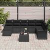 vidaXL Tuin Sofa Set met kussen met opslag 9 pcs Beige Poly riet
