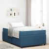 vidaXL Bedframe met matras Blauw 120 x 200 cm Stof