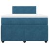 vidaXL Boxspring met matras fluweel blauw 120x190 cm