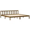 vidaXL Bedframe massief grenenhout honingbruin 200x200 cm
