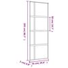 vidaXL Schuifdeur 76x205 cm mat ESG-glas en aluminium goudkleurig