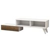 Homemania Tv-meubel Active 140x29,7x35 cm wit en walnootkleurig