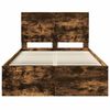 vidaXL Bedframe Gerookt eiken 120 x 200 cm Massief grenenhout