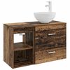 vidaXL Badkamermeubelset 2 st Oud hout Bewerkt hout