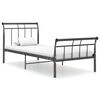 vidaXL Bedframe metaal zwart 90x200 cm
