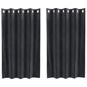 vidaXL Verduisterende gordijnen 2 st Donkergrijs 140 x 140 cm fluweel