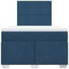 vidaXL Boxspring met matras stof blauw 120x190 cm