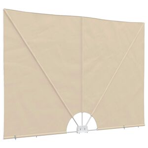 vidaXL Terrasscherm inklapbaar 240x160 cm cr&egrave;me