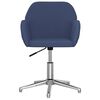 vidaXL Eetkamerstoelen 2 st draaibaar stof blauw