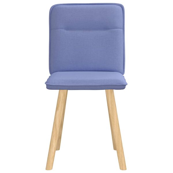 vidaXL Eetkamerstoelen 2 st stof jeansblauw