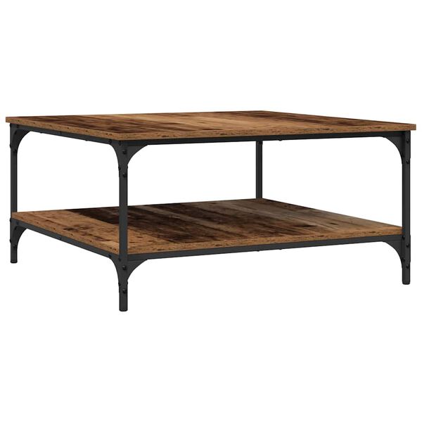 vidaXL Salontafel Oud hout 80 x 80 x 40 cm Bewerkt hout