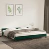 vidaXL Bedframe zonder matras 200x200 cm fluweel donkergroen