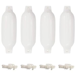 vidaXL Bootstootkussens 4 st &Oslash; 11x40 cm PVC wit