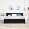 vidaXL Boxspringbed met matras Zwart 200 x 180 cm Polyester