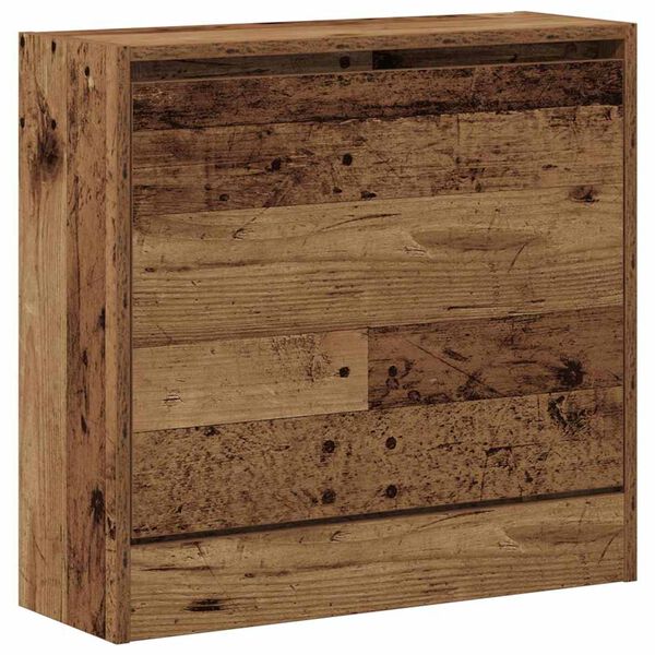 vidaXL Schoenenkast met plank Oudhout 60 x 21 x 57 cm Bewerkt hout