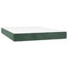 vidaXL Pocketveringmatras medium 140x210x20 cm fluweel donkergroen