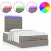 vidaXL Ottoman bed met matras en LED's 120x200cm stof taupe