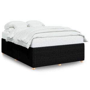 vidaXL Bedframe zonder matras stof zwart 160x200 cm