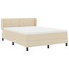 vidaXL Boxspringbed met matras Cr&egrave;me 200 x 160 cm Polyester
