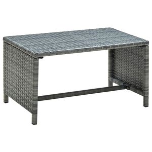 vidaXL Salontafel 70x40x38 cm poly rattan antraciet