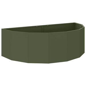 vidaXL Plantenbak Olijf Groen 120 x 60 x 35 cm Staal